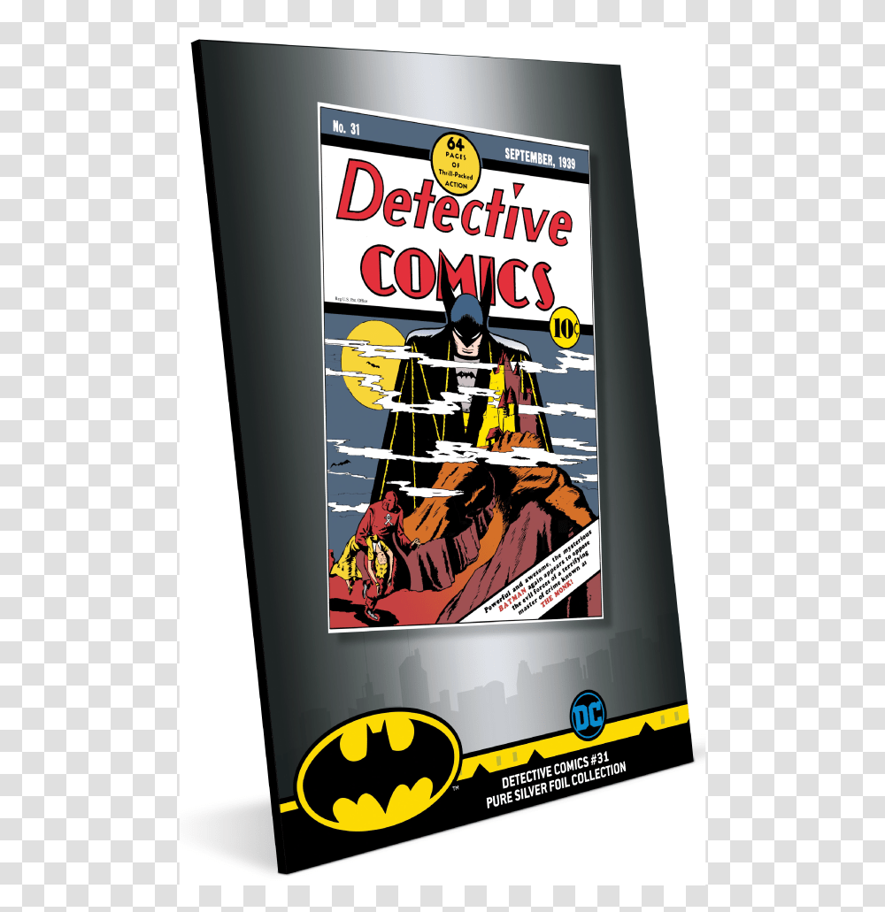 Silver Numis Dc Comics Detective Detective Comics, Label, Advertisement, Poster Transparent Png