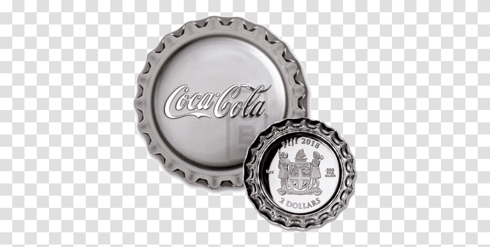 Silver Numis Fiji Coca Cola Bottle Cap Silver Proof 1oz Coca Cola Bottle Caps Silver, Helmet, Clothing, Apparel, Logo Transparent Png
