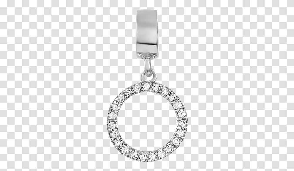 Silver Open Circle Charm With A Circular Row Of Clear Guitar Rosette Design, Pendant, Glass, Wine Glass, Alcohol Transparent Png