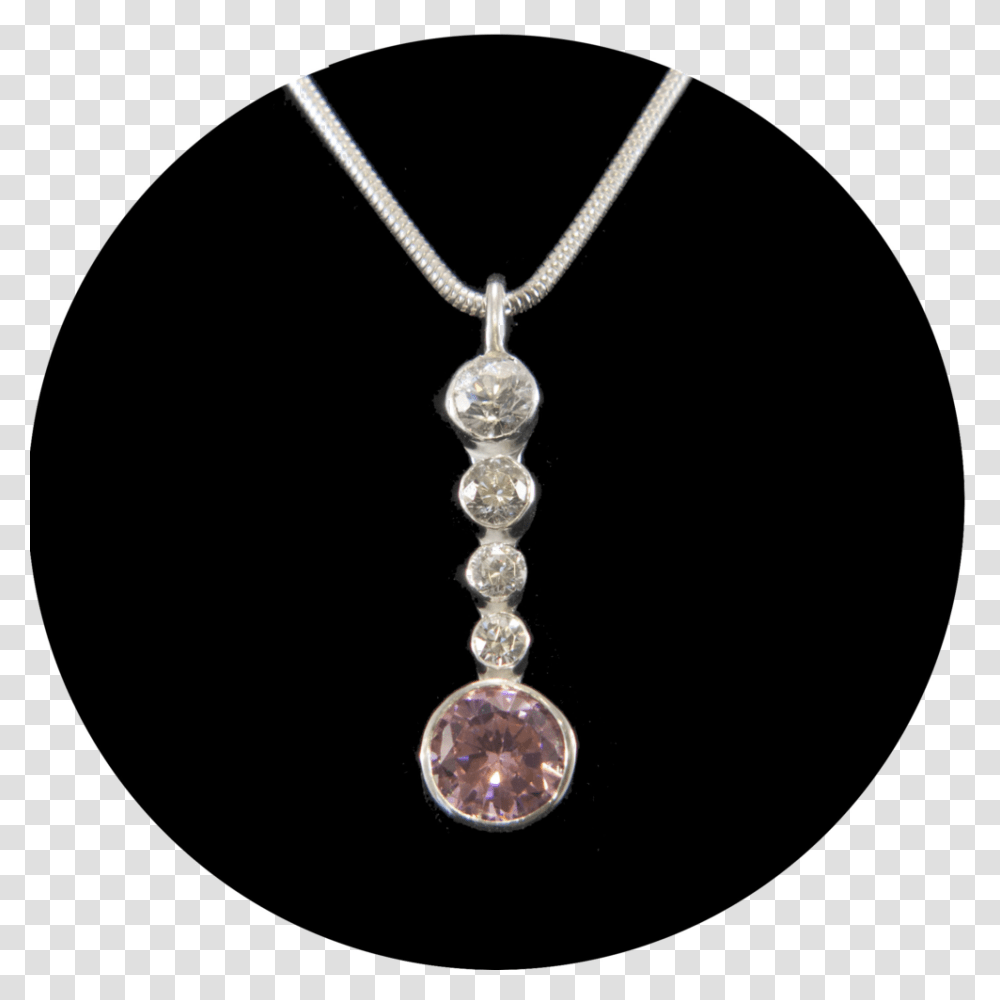 Silver Pendant With Pink And White Czquots, Necklace, Jewelry, Accessories, Accessory Transparent Png
