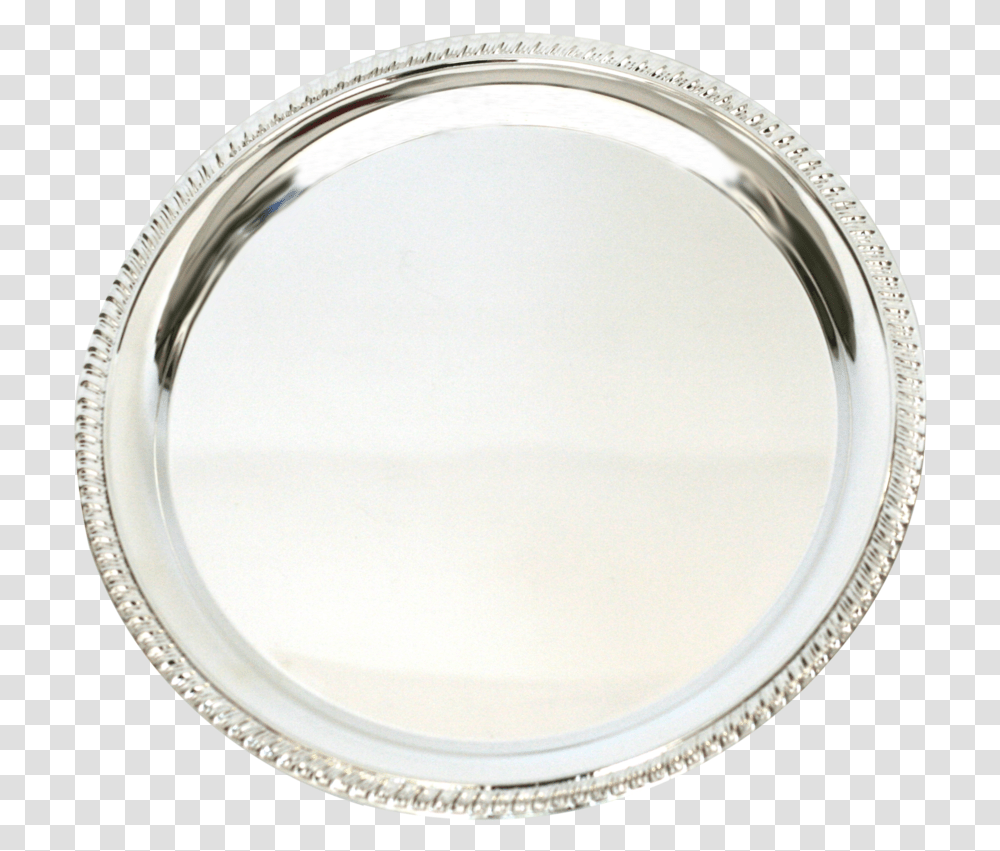 Silver Plate Gadroon Tray Bangle, Dish, Meal, Food, Mirror Transparent Png