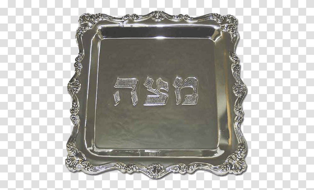 Silver Plated Matzah Plate, Tray, Dish, Meal, Food Transparent Png