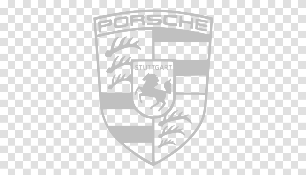 Silver Porsche Icon Porsche Car Logo Drawing, Armor, Poster, Advertisement, Shield Transparent Png