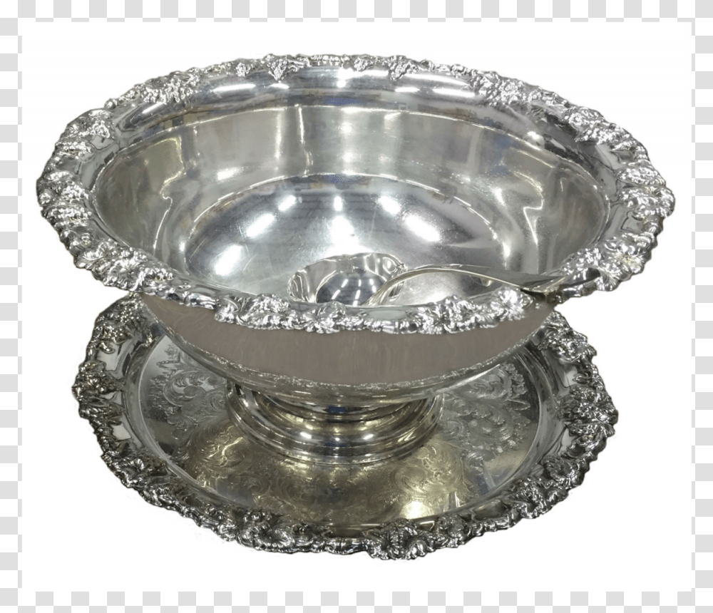 Silver Punch Bowl, Aluminium, Foil, Diamond, Gemstone Transparent Png