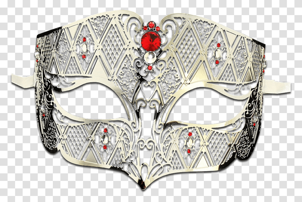 Silver Series Diamond Design Laser Cut Venetian Masquerade, Mask Transparent Png