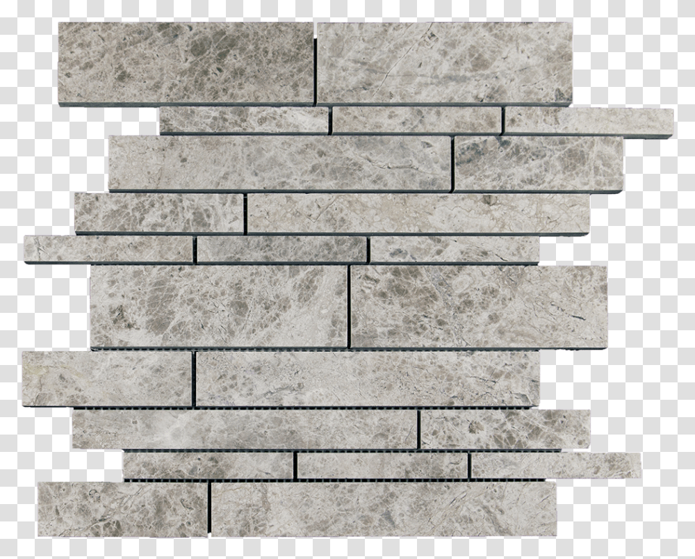 Silver Shadow Marble Mosaic Tile Strips Concrete, Brick, Wall, Path, Walkway Transparent Png