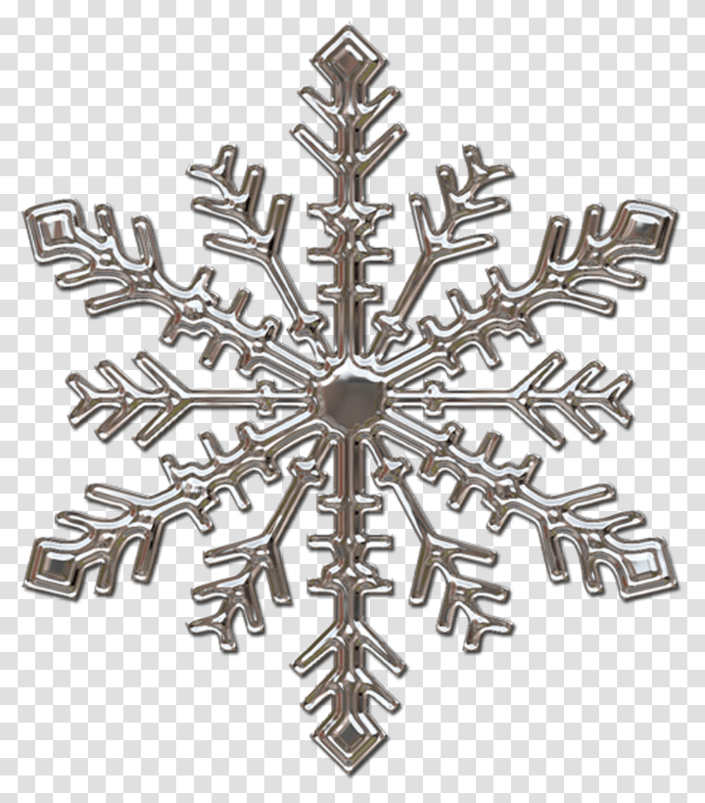 Silver Snowflake Anchor, Cross Transparent Png