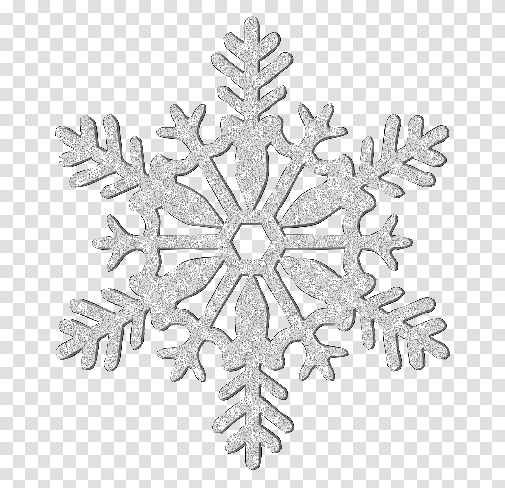 Silver Snowflake Silver Glitter Snowflake, Crystal Transparent Png
