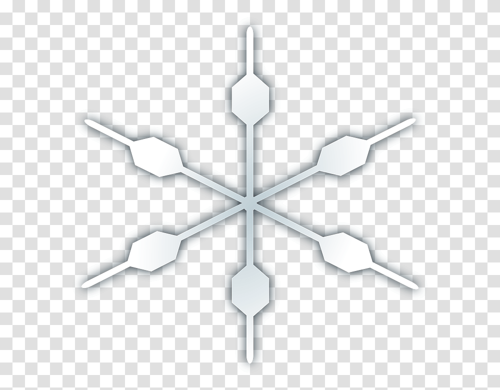 Silver Snowflake Snow Fake, Cross Transparent Png