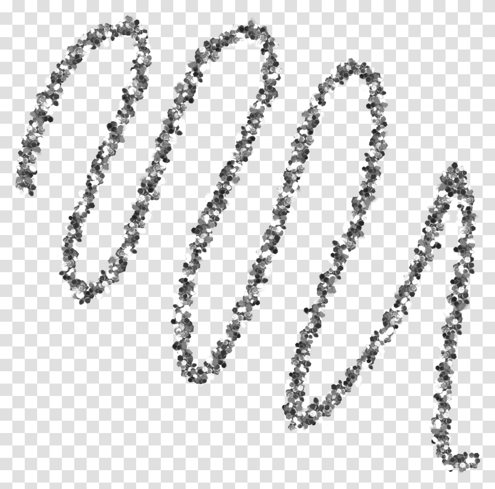 Silver Sparkle Shiny Squiggle Swirl Transparents Glitter Squiggle Silver, Bead, Accessories, Accessory, Chain Transparent Png