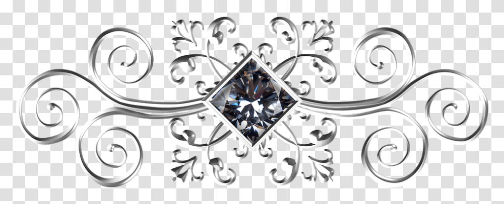 Silver Square Gem Ornament White White Metal Golden Ornament, Diamond, Gemstone, Jewelry, Accessories Transparent Png
