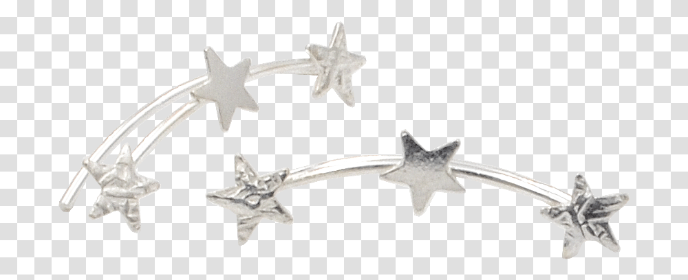 Silver, Star Symbol, Cross, Hair Slide Transparent Png