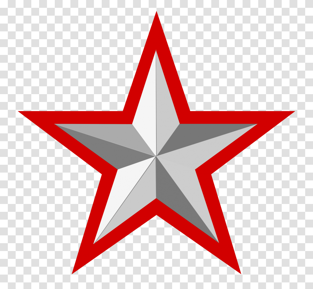 Silver Star With Red Border Wikimedia Commons, Cross, Star Symbol Transparent Png