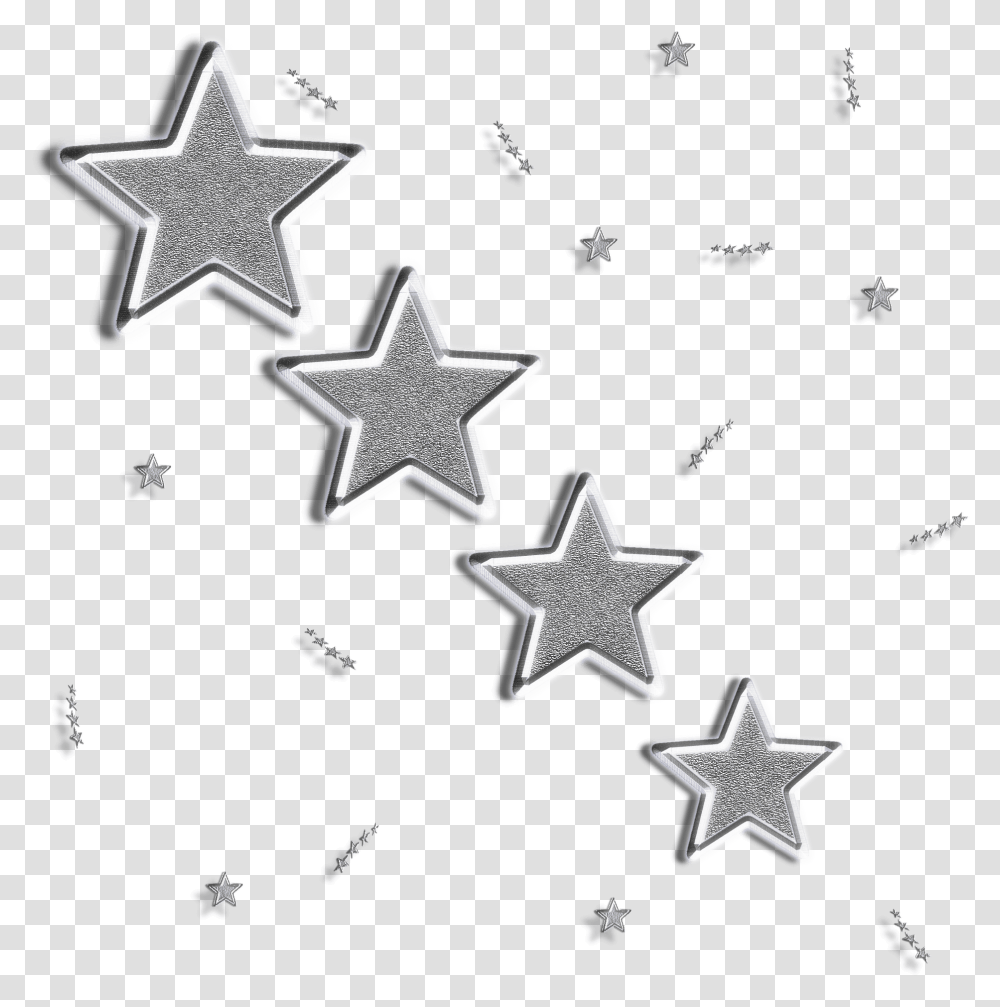 Silver Stars Clipart Silver Glitter Stars Image Clipart, Cross, Star Symbol Transparent Png