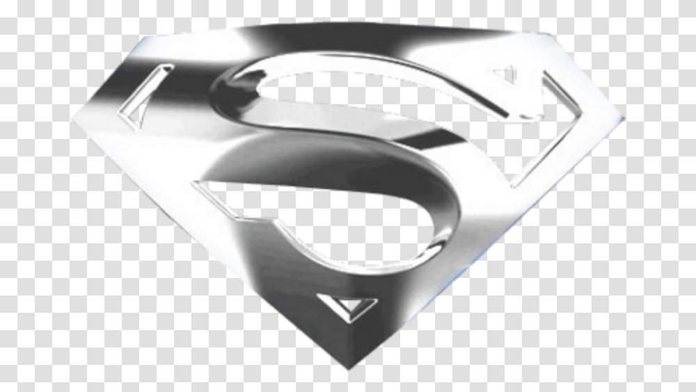 Silver Superman Logo, Trademark, Sink Faucet, Emblem Transparent Png