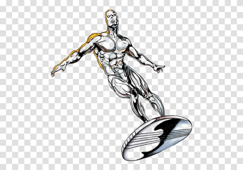 Silver Surfer Image Arts, Person, Drawing, Hand, Stencil Transparent Png