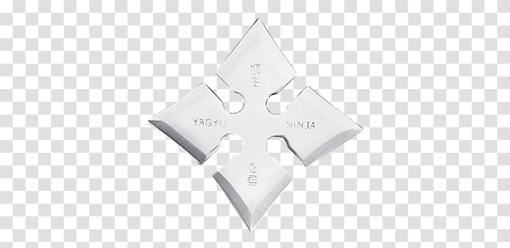 Silver Throwing Star With Nylon Pouch Jl Ss2 Shuriken, Axe, Tool, Symbol, Cross Transparent Png