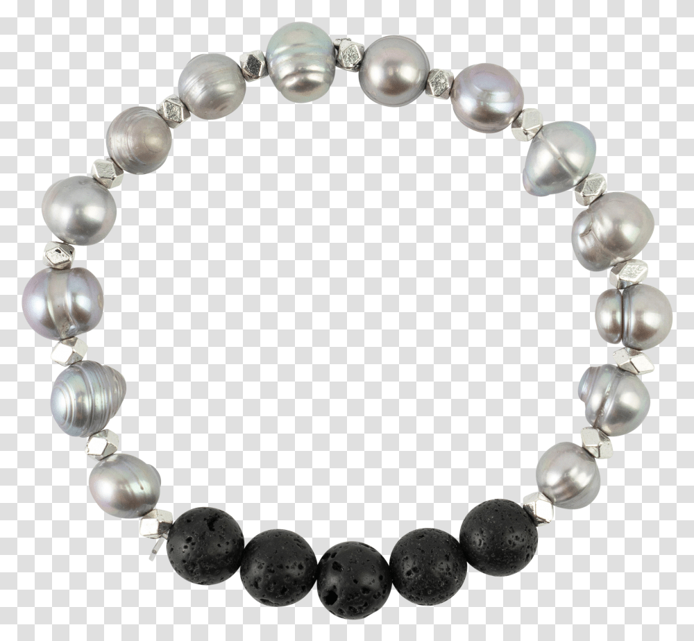 Silver Tinted Pearls 6 Black Lava Beads Lapis Lazuli Power Beaded Bracelet, Jewelry, Accessories, Accessory Transparent Png