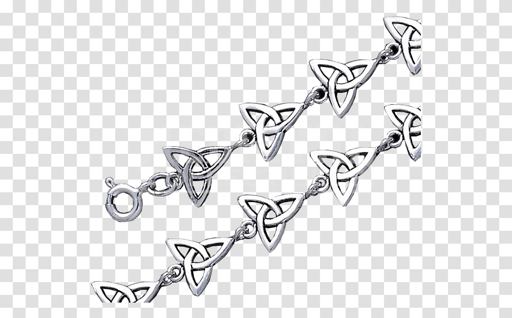 Silver Triquetra Knot Bracelet Triquetra, Accessories, Jewelry, Chain Transparent Png