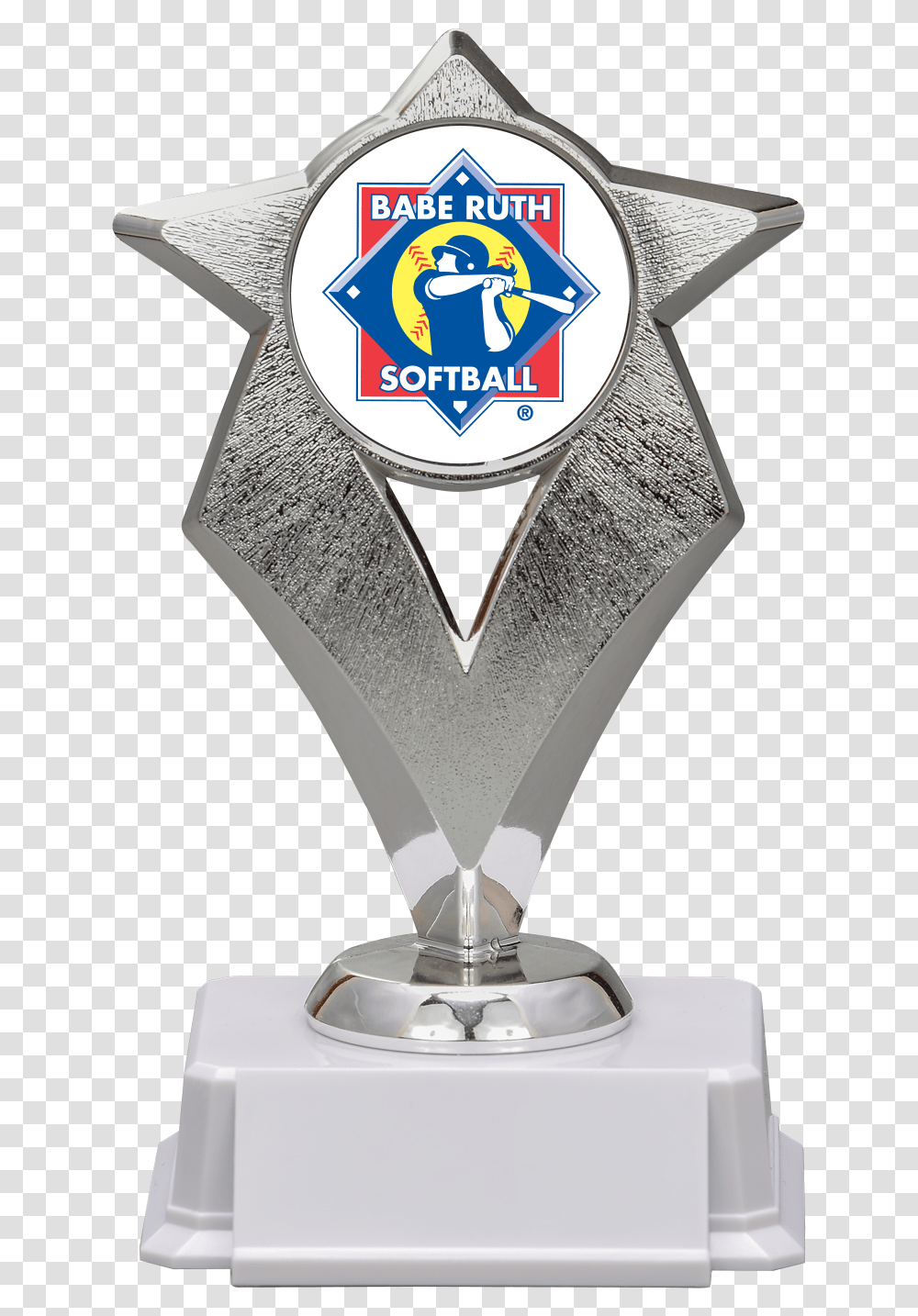Silver Trophy Silver Star Trophy Babe Ruth Softball Babe Ruth Baseball, Lamp Transparent Png