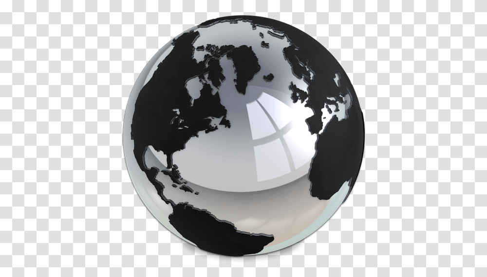 Silver World Icon World Icon, Outer Space, Astronomy, Universe, Planet Transparent Png