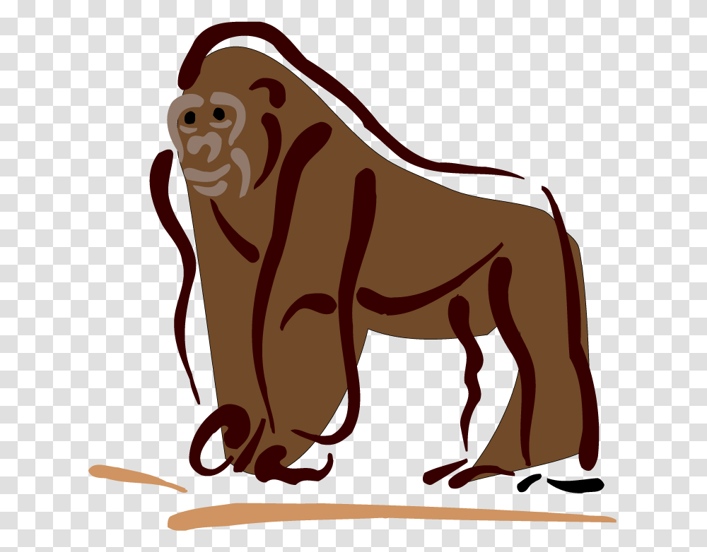Silverback Gorilla Gorilla Clip Art, Wildlife, Animal, Mammal, Cow Transparent Png