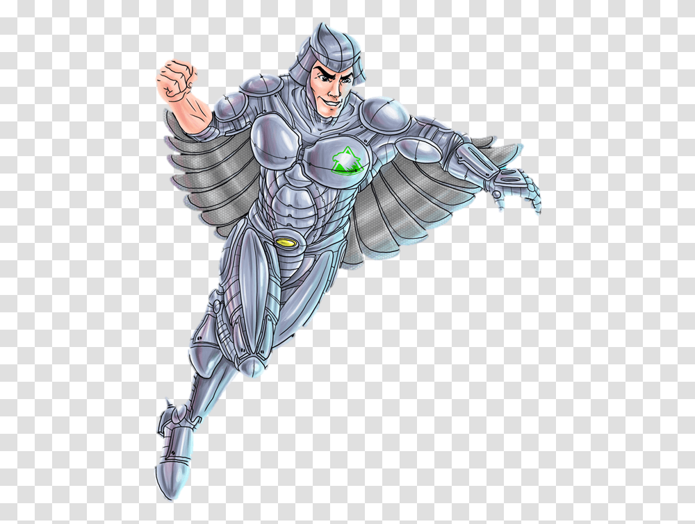 Silverhawk Quicksilver Silver Hawk Cartoon Quicksilver, Person, Human, Knight, Armor Transparent Png