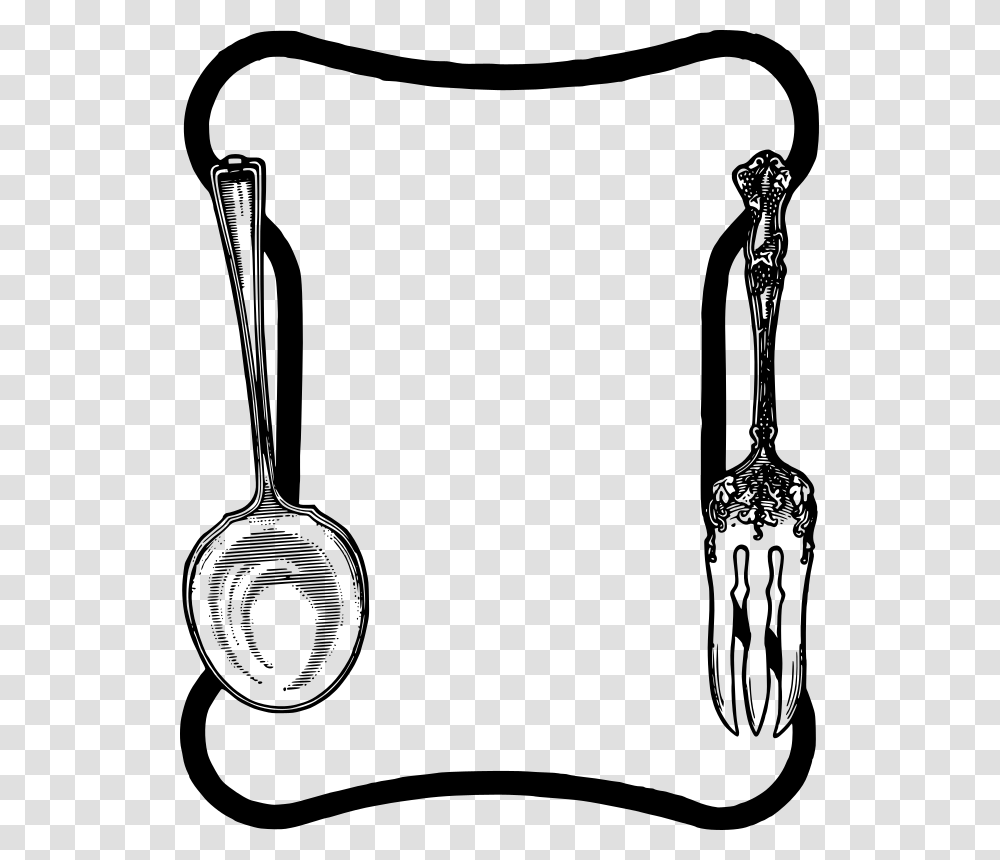 Silverware Clip Art Border, Cutlery, Bow, Fork Transparent Png