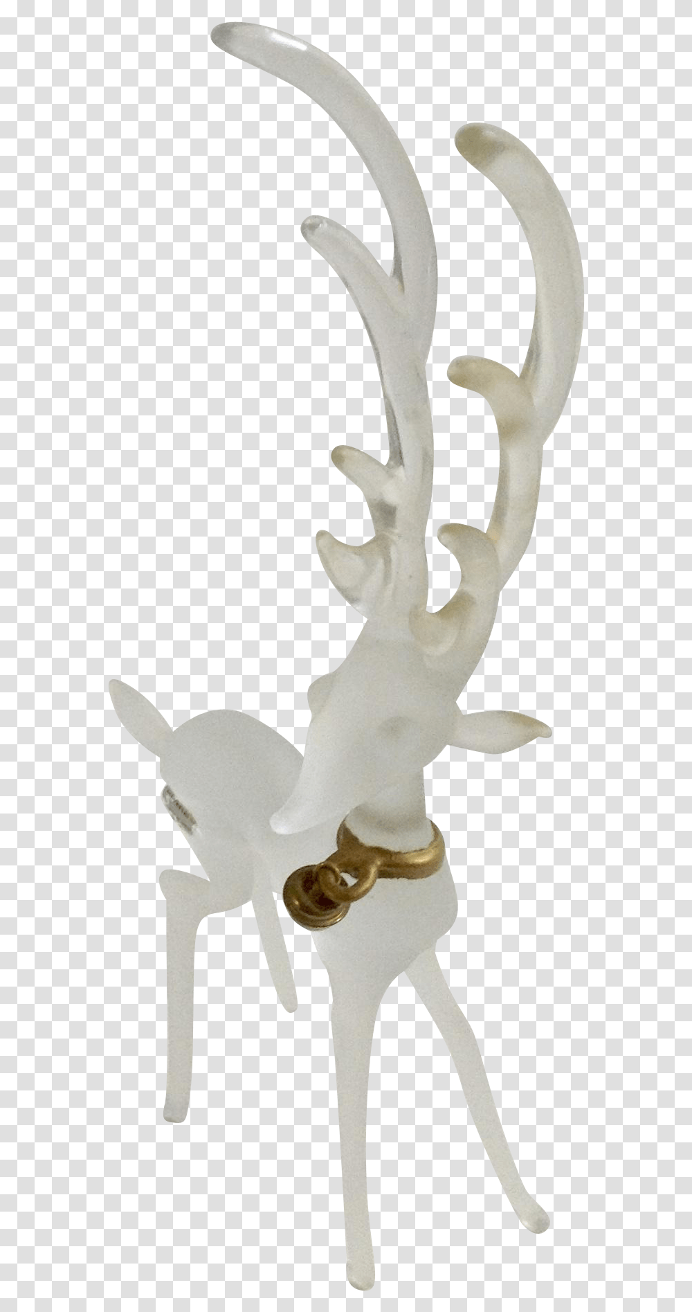 Silvestri Deer Frosted & Clear Glass Reindeer Christmas Reindeer, Figurine, Bird, Animal, Rabbit Transparent Png