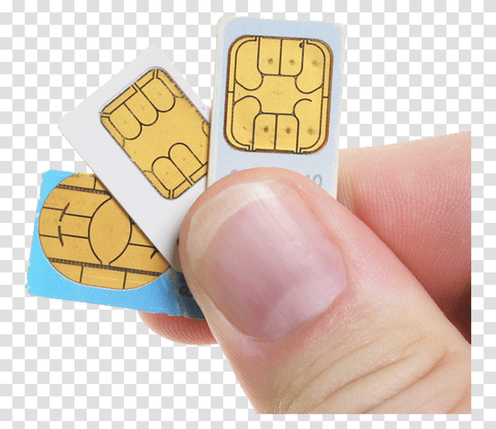 Sim Cards On Hand Image Sim Card In Hand, Person, Finger, Nail Transparent Png