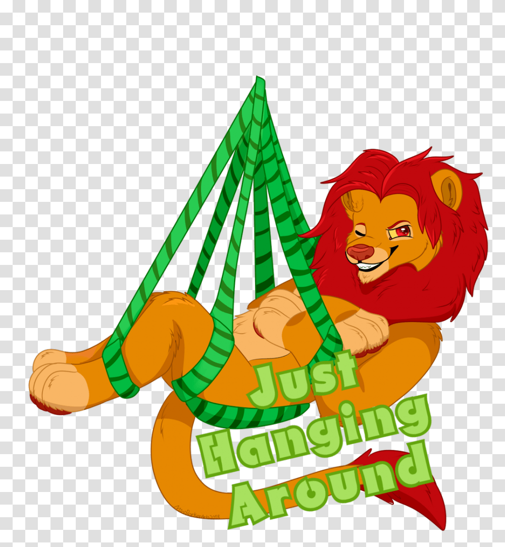 Simba Hanging From Vines, Furniture Transparent Png