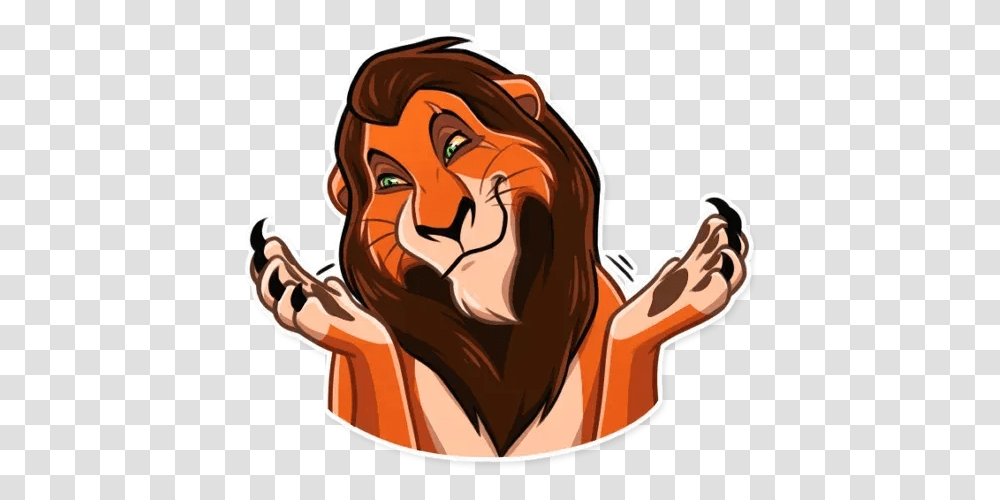 Simba Whatsapp Stickers Scar Lion King Emoji, Head, Face, Ear, Worship Transparent Png