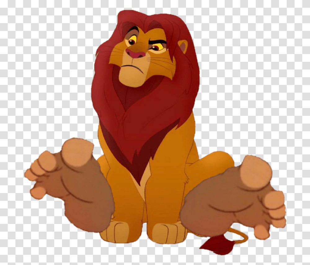 Simba With Large Feet Lion King Disney, Ape, Wildlife, Mammal, Animal Transparent Png