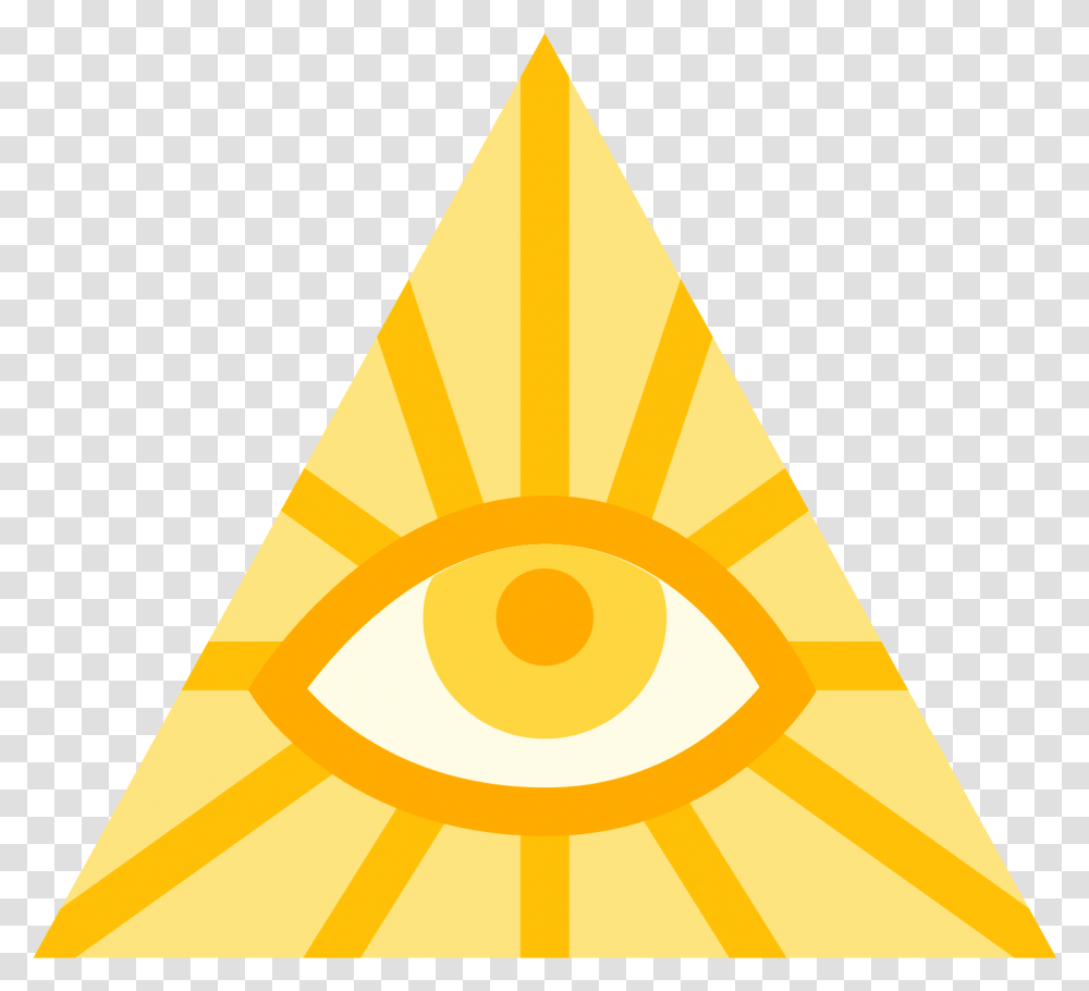Simbolo De Illuminati, Triangle, Lighting, Gold Transparent Png