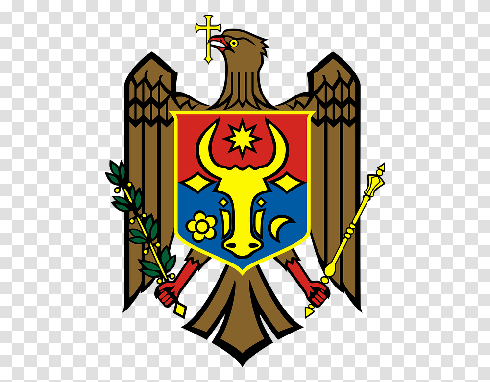 Simbolul De Stat Al Republicii Moldova, Bird, Animal, Emblem Transparent Png