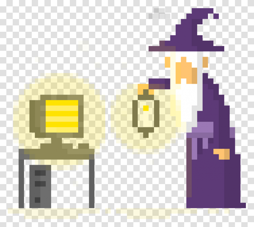 Simon Cottee Animation How To Make And Rescale Pixel Art Wizard Sprite Pixel Art, Urban, Pac Man, Text Transparent Png