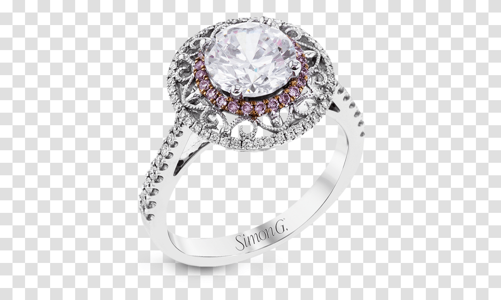 Simon G 18k White Amp Rose Gold Vintage Filigree Diamond Engagement Ring, Accessories, Accessory, Jewelry, Gemstone Transparent Png