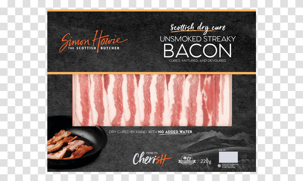Simon Howie Dry Cured Smoked Back Bacon, Pork, Food Transparent Png