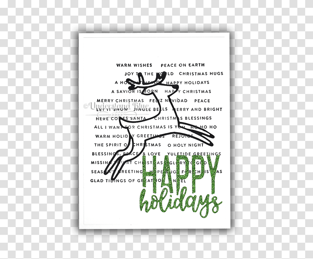 Simon Says Clear Stamps Tiny Words Christmas Card Full Illustration, Text, Paper, Flyer, Poster Transparent Png