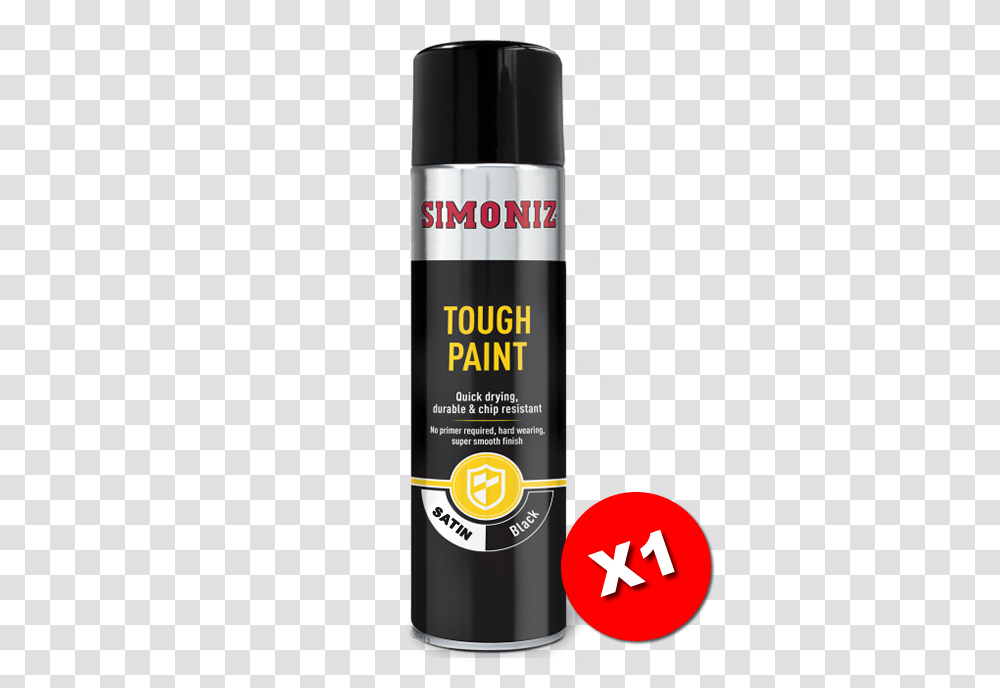 Simoniz Tough Satin Black Spray Paint 500ml Simvht51d Simoniz Tough Satin Black, Can, Spray Can Transparent Png