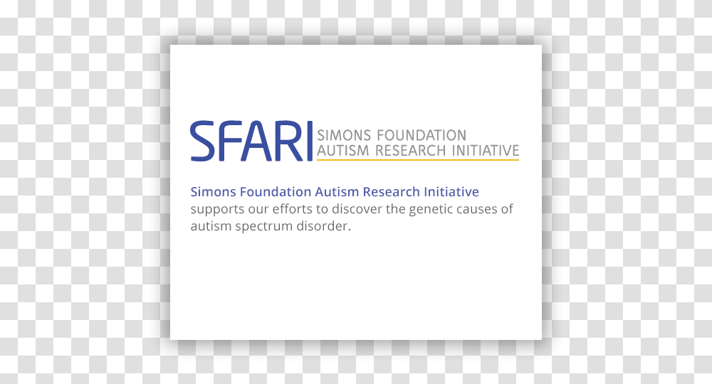 Simons Foundation Autism Research Initiative, Business Card, Paper, Logo Transparent Png