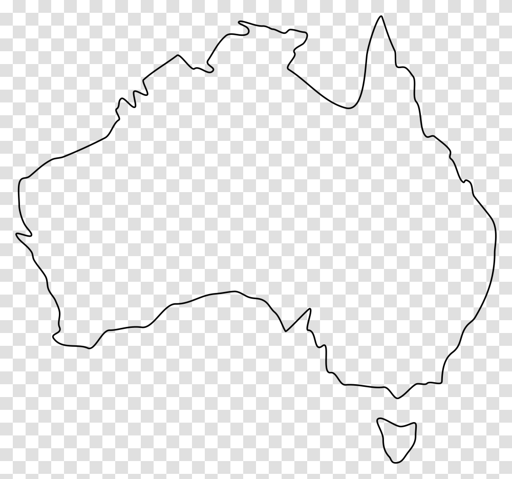 Simple Australia Map Outline, Gray, World Of Warcraft Transparent Png