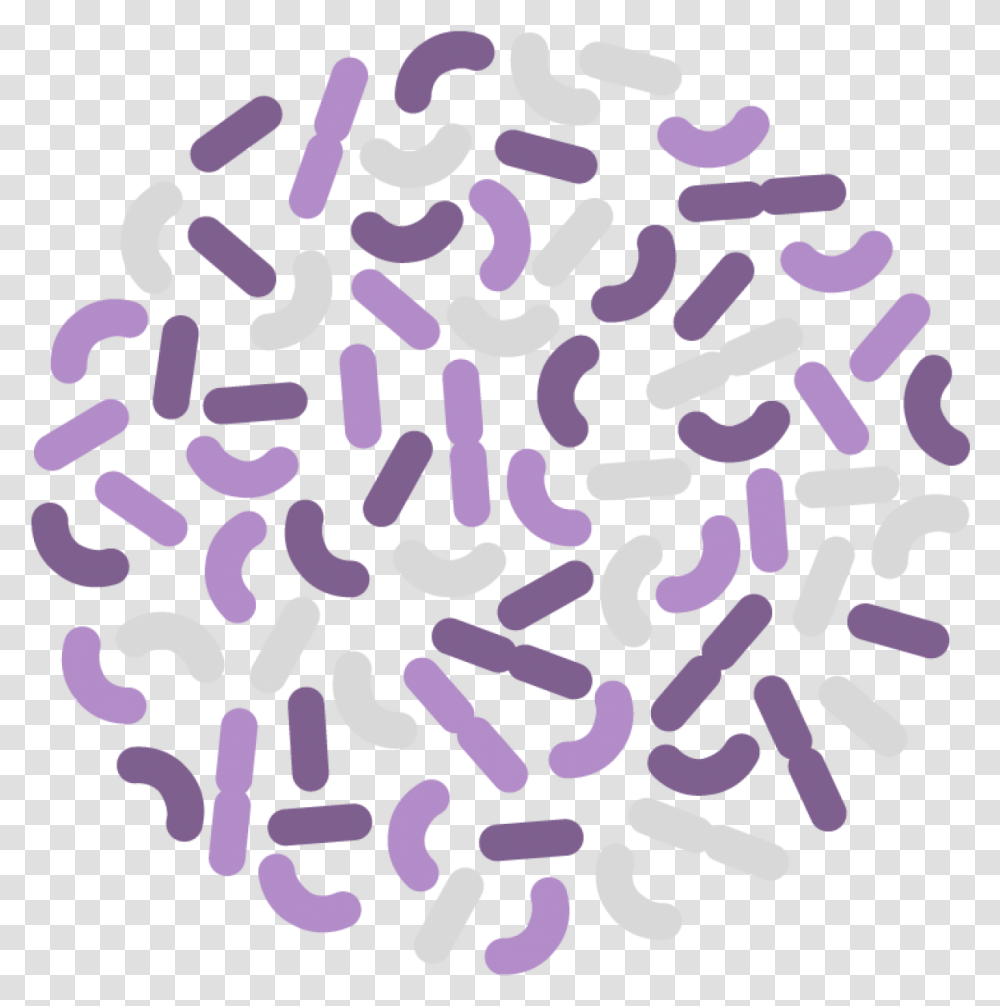 Simple Bacteria Illustration In Purple And Beige Probiotics And Diabetes, Sprinkles, Rug, Outdoors Transparent Png