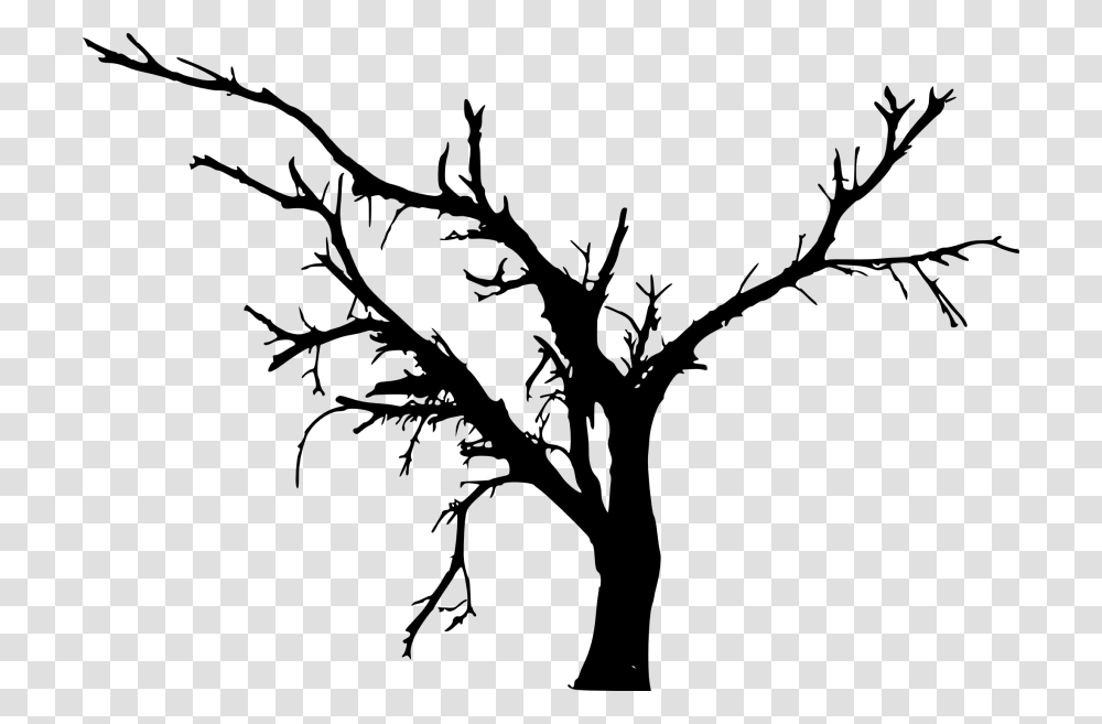 Simple Bare Tree Tree Silhouette Vector, Plant, Green, Leaf Transparent Png