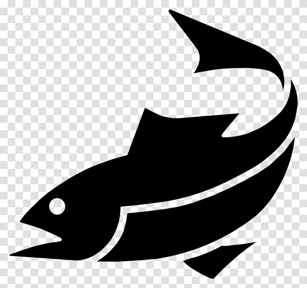 Simple Bass Black And White Fish Icon, Gray, World Of Warcraft Transparent Png