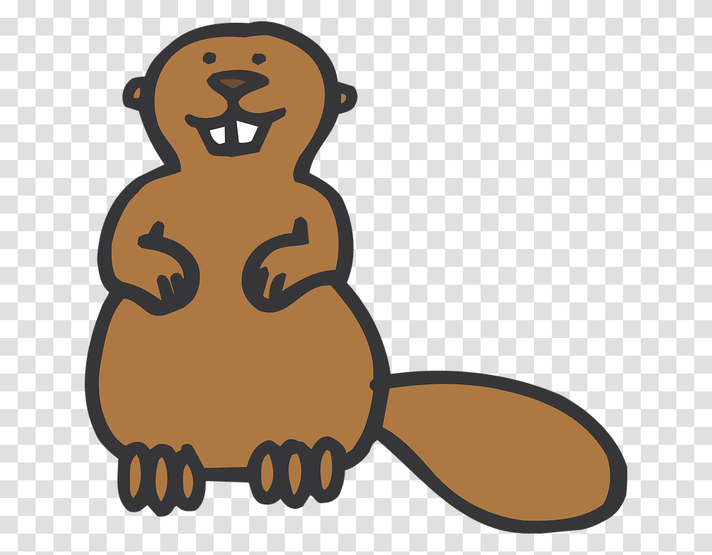 Simple Beaver Clipart, Mammal, Animal, Rodent, Wildlife Transparent Png