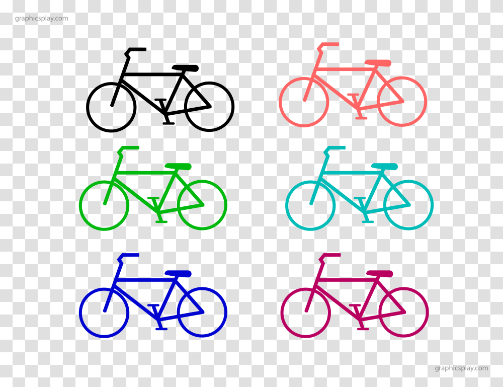 Simple Bicycle Vector, Vehicle, Transportation, Bike Transparent Png