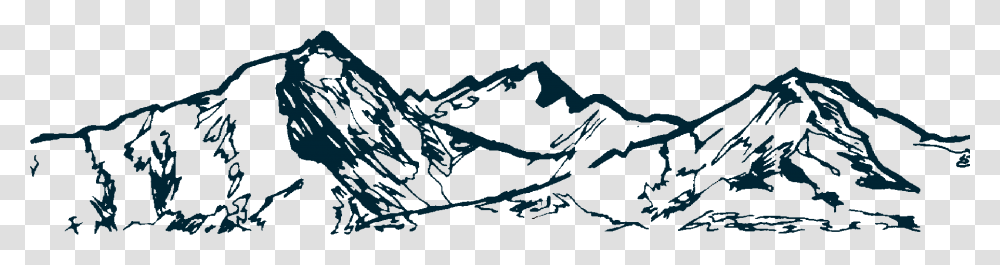 Simple Black And White Mountain, Nature, Outdoors, Peak, Mountain Range Transparent Png