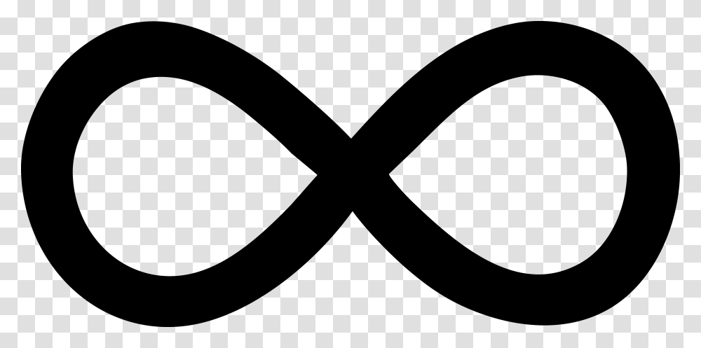 Simple Black Infinity Symbol, Logo, Trademark, Stencil Transparent Png