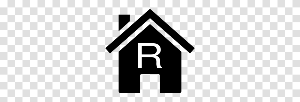 Simple Black R House Clip Art, Logo, Trademark Transparent Png